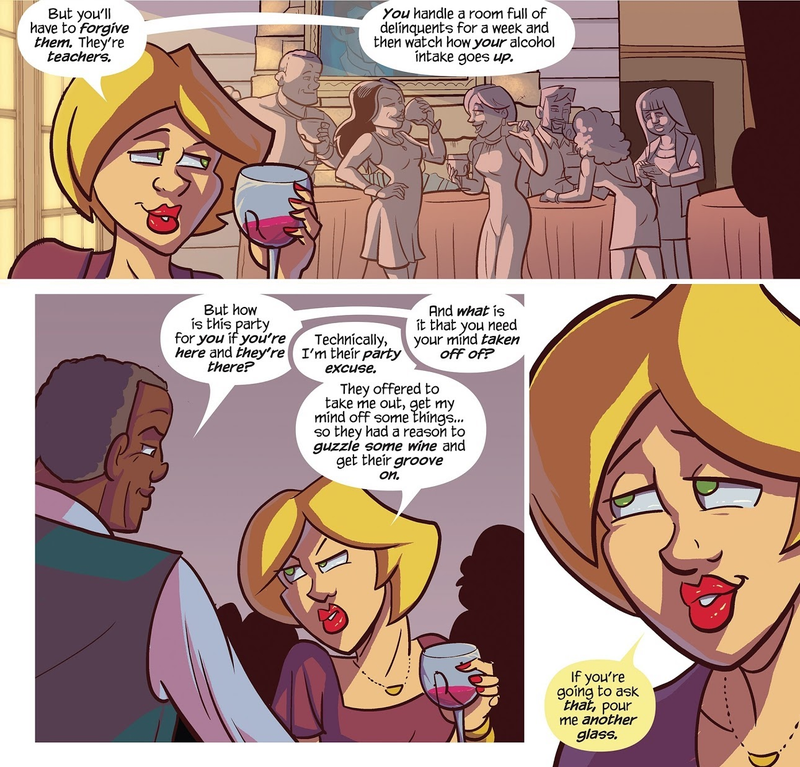 Illustration for article titled Time & Vine Is a Magical Comic About Teachers Drinking Wine Because Life Is Hard